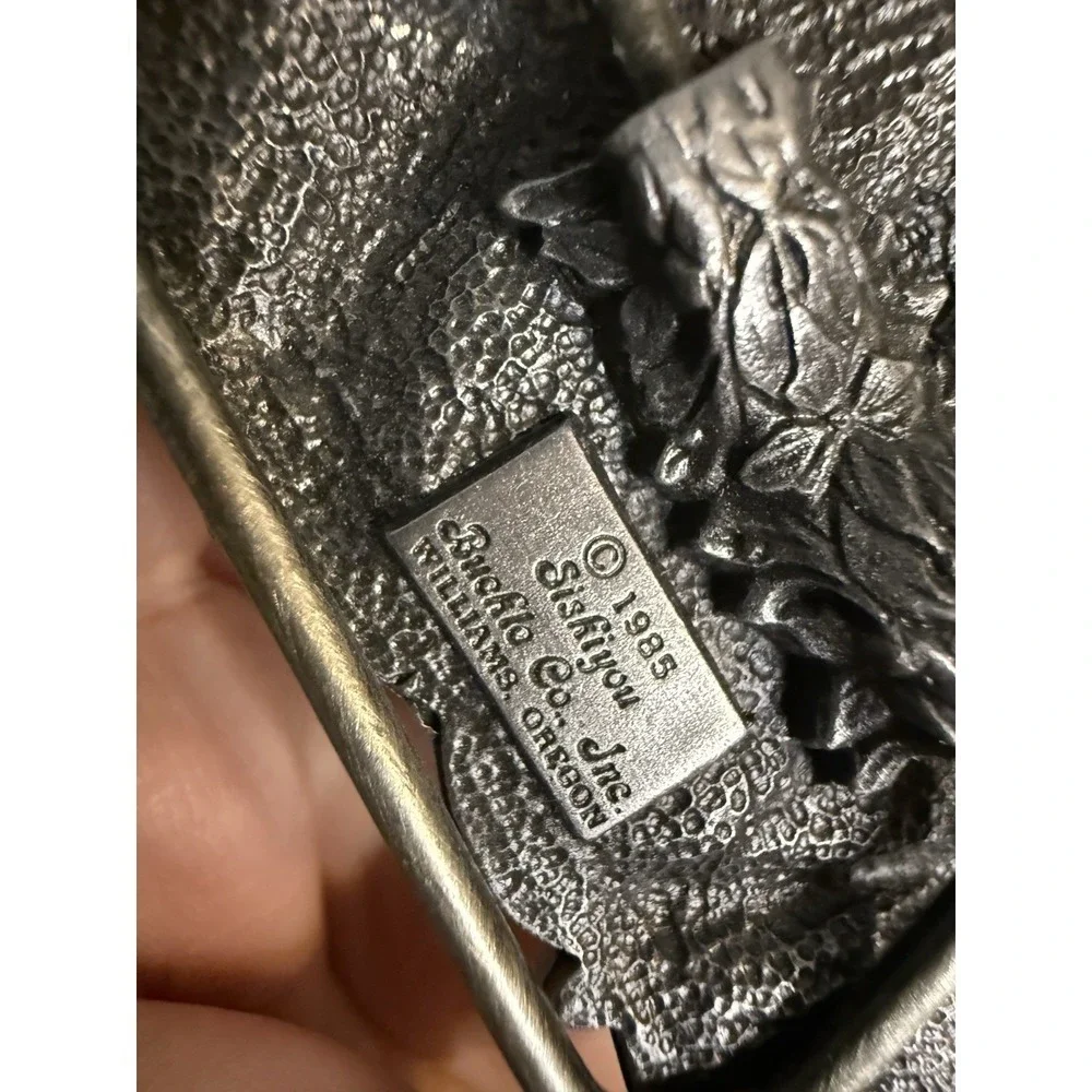 Vintage Pony Express Rock Creek Station Siskiyou Co. Belt Buckle Western